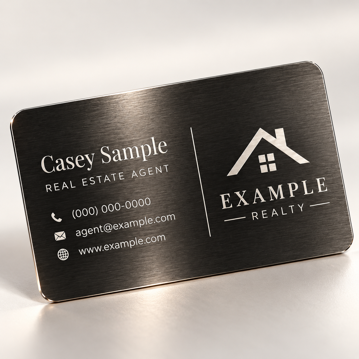 Custom Laser Engraved Aluminum Business Cards