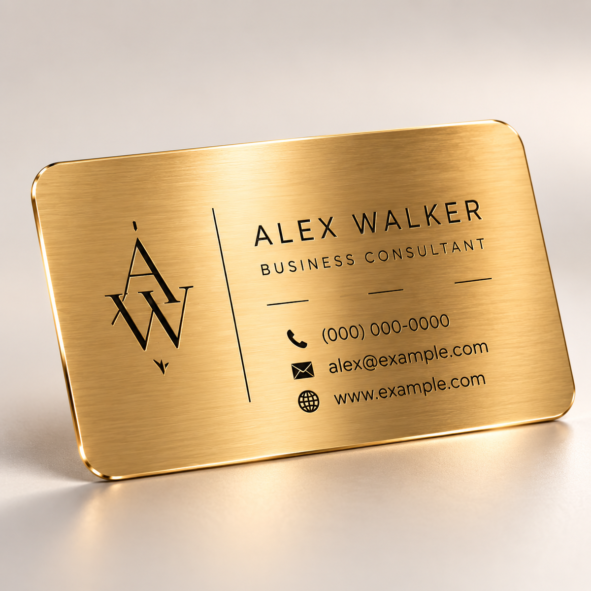 Custom Laser Engraved Aluminum Business Cards