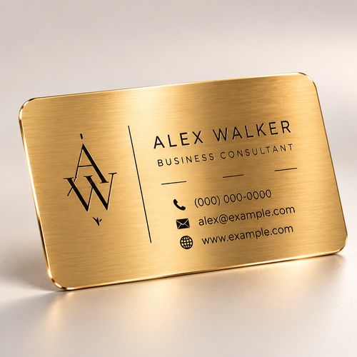 Custom Laser Engraved Aluminum Business Cards