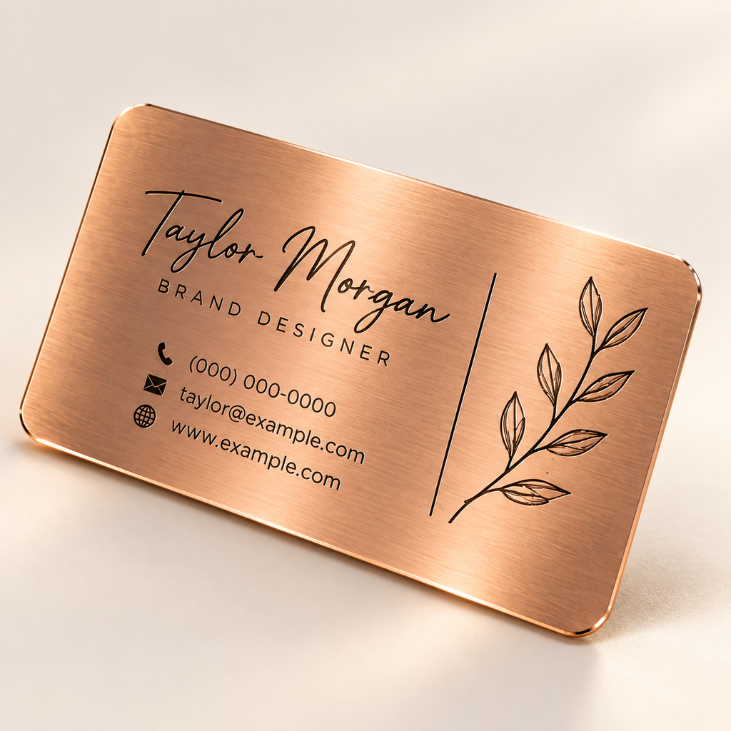 Custom Laser Engraved Aluminum Business Cards