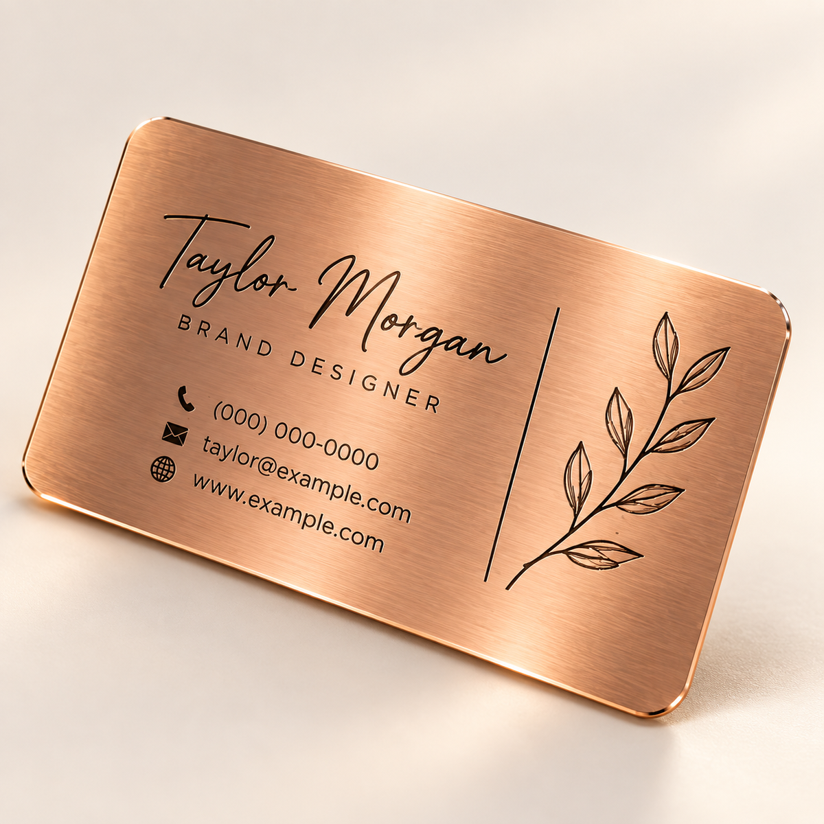 Custom Laser Engraved Aluminum Business Cards