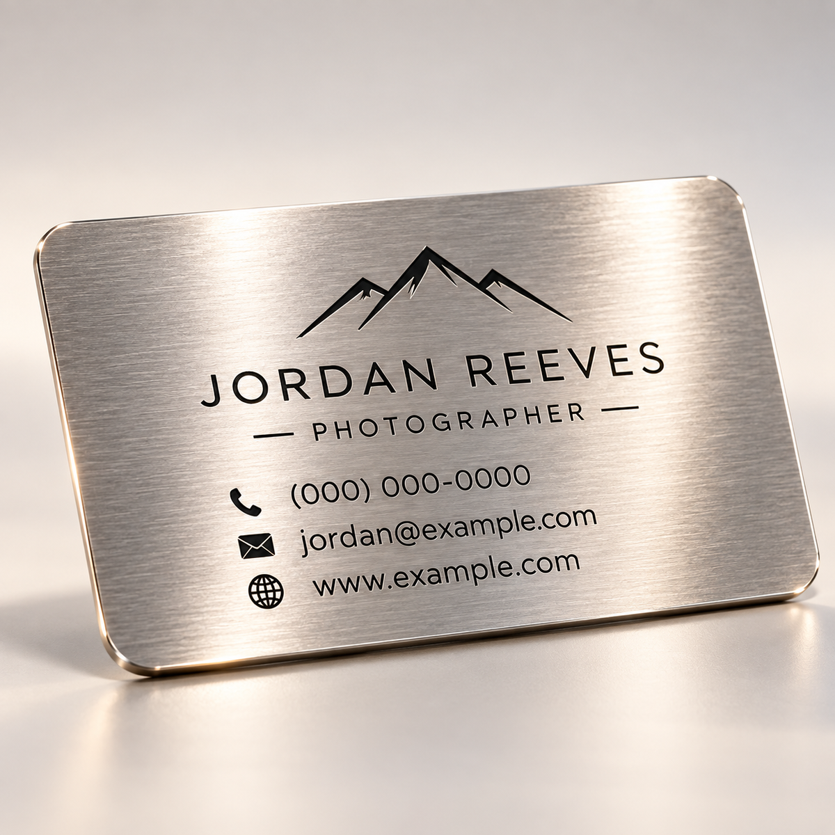 Custom Laser Engraved Aluminum Business Cards