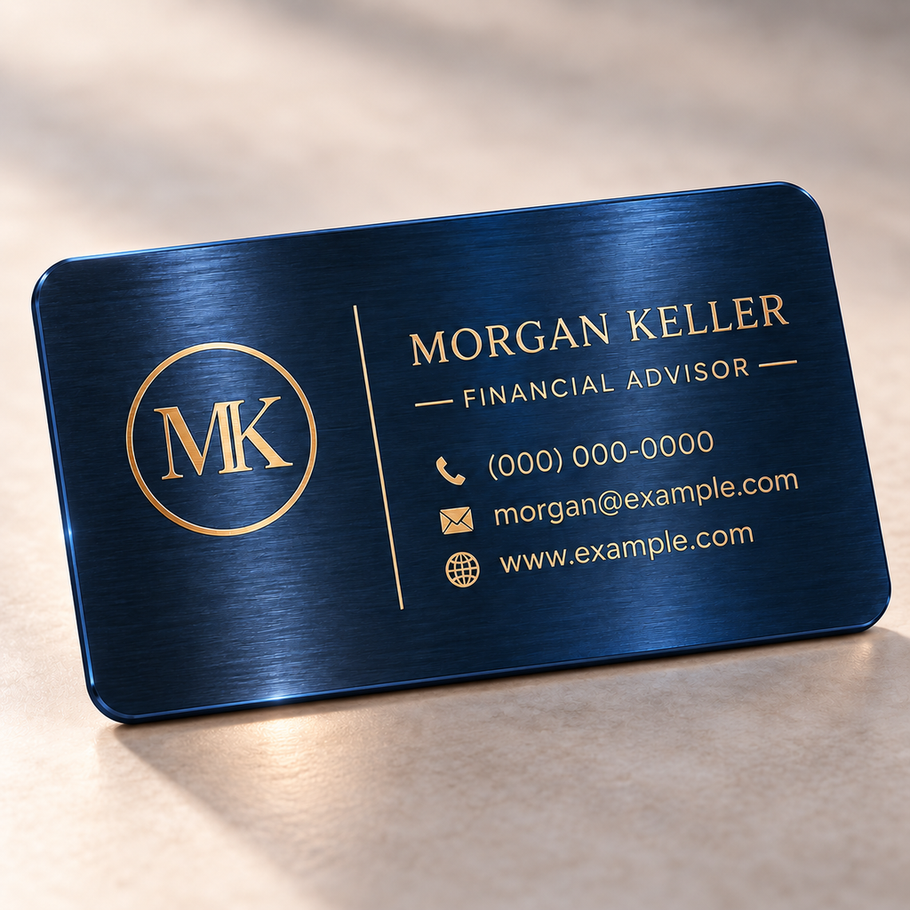 Custom Laser Engraved Aluminum Business Cards